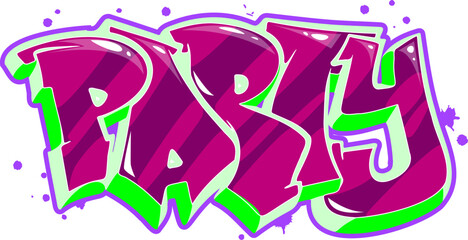 Party Graffiti Word