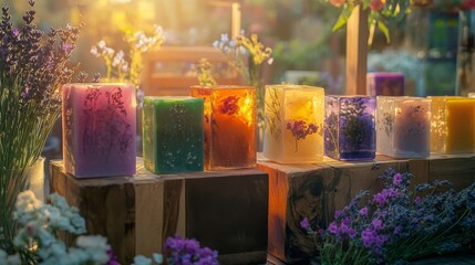 Colorful Natural Scented Candles