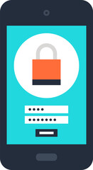 Obraz premium Security flat web icon concept