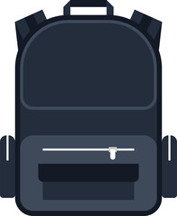 schoolbag flat web icon concept