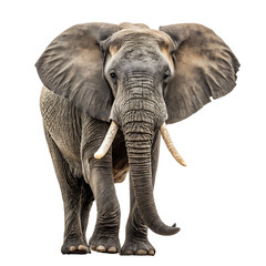 Obraz premium Majestic Elephant, Isolated on White Background