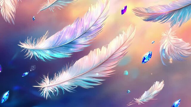 abstract background with feathers