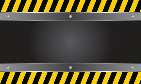 Construction Warning Background with Text Area