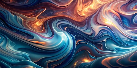 Flowing patterns of abstract fluid design showcasing vibrant hues and texture background, wallpaper, gradient graphics, colors, AI, cover,
