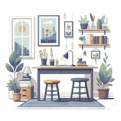 Modern iconography and furniture from the mid-century