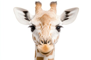 Obraz premium Detailed Study of Realistic Giraffe Print Showcasing Distinctive Patterns and Textures up Close