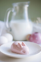 cute easter menu idea: jelly easter bunny