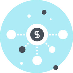 Crowdfunding flat web icon