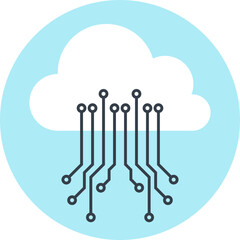 Cloud Computing flat web icon