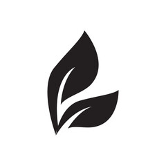 Leaves icon design isolated on white background.