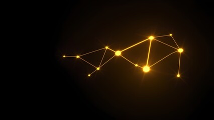 Dynamic star network visualization in a digital space abstract concept dark background scientific viewpoint technology insight