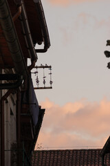 old building in the evening city