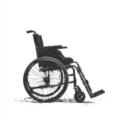 Obraz premium A clean transparent background serves as the setting for an isolated wheelchair, which is designed to provide mobility support and accessibility