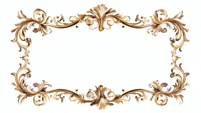 Ornate Vintage Frame Design with Elegant Floral Flourishes
