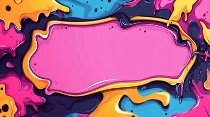 Colorful Abstract Background with Vibrant Paint Splash Design