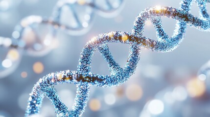 Modern DNA Sequencing Technology Illustration on White Background