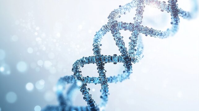 DNA Sequencing Technology Illustration on White Background
