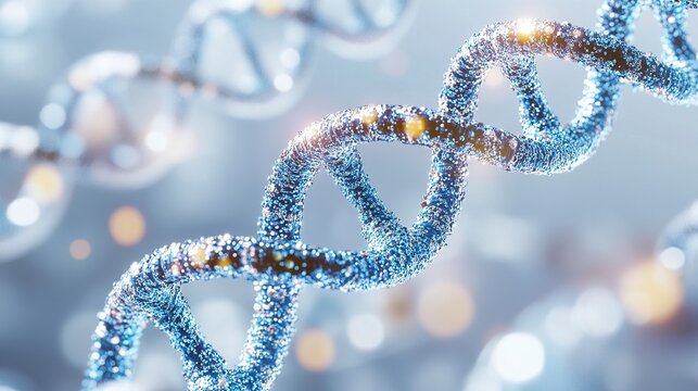 Modern DNA Sequencing Technology Illustration on White Background