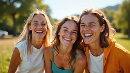 friends enjoy playful outdoor activities together laughter