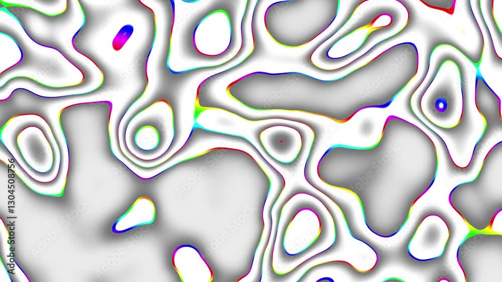 Leinwandbilder An abstract pattern composed of various shapes resembling liquid or organic forms. These shapes are predominantly gray and are set