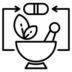 alternative medicine single icon