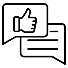 customer feedback single icon