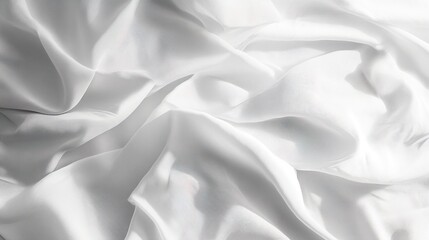 Obraz premium White Bedsheet with Soft Folds and Minimalist Fabric Texture