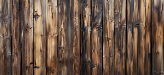 Fototapeta premium Textured wooden wall with dark burnt finish and natural grain patterns