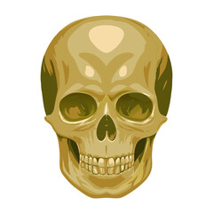 Obraz premium Minimalist skull in line art style with clean, bold strokes. Perfect for tattoos, apparel, and modern graphic designs with a sleek, monochrome aesthetic.