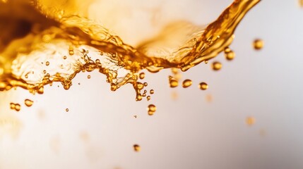Obraz premium Golden Liquid Splash: A Symphony of Amber Hues