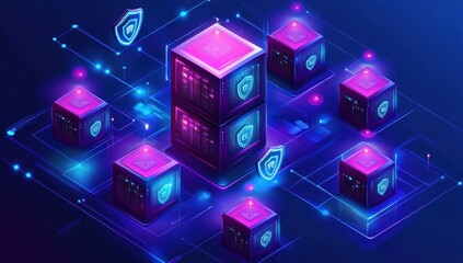 Secure data server cluster, network security, digital protection.