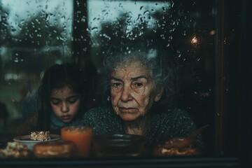 An elderly lady eats her morning meal while receiving care at home