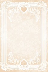 Abstract lace borders flower accents background poster template