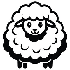 Decorative Sheep with Textured Wool Design