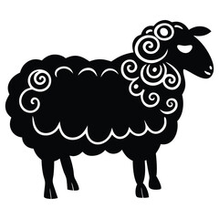 Sheep Illustration for Prints and Branding