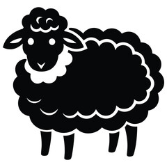 Hand-Drawn Black Sheep Graphic