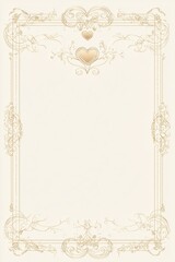 Abstract lace borders flower accents background poster template