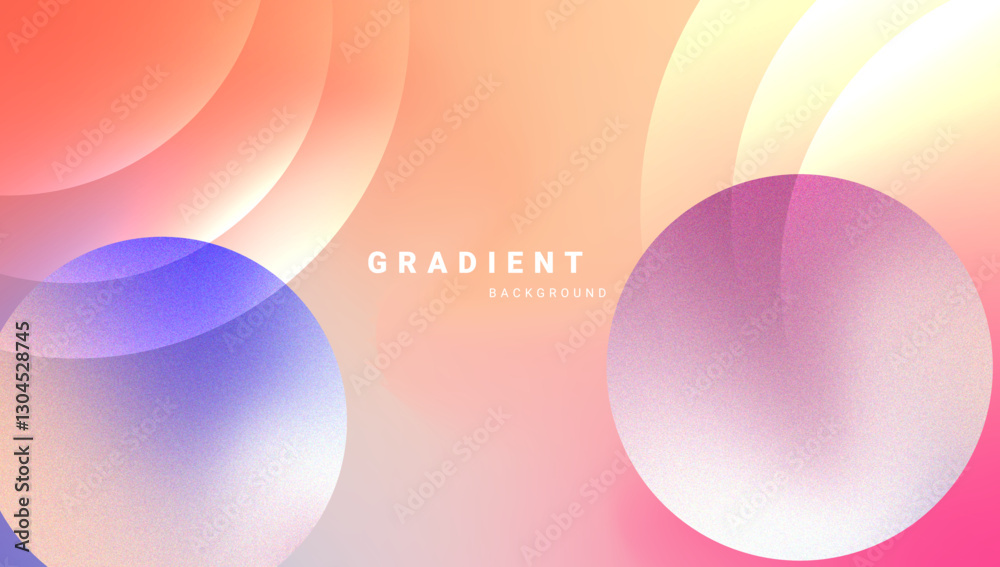 Aufkleber Modern fluid gradient design with abstract circular shapes. Vector.