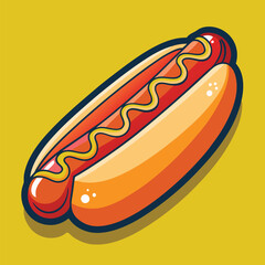 hot dog vector