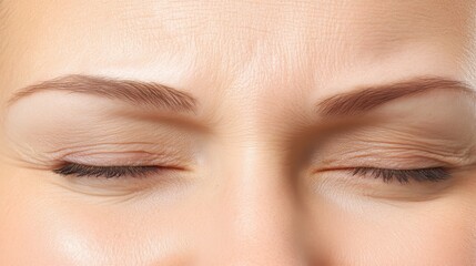 Fototapeta premium Transformation of Woman's Face with Botox Treatment: Before and After Youthful Forehead Wrinkle Smoothing