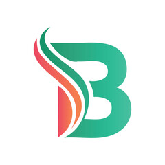 B Letter Logo, B Gradient Letter logo