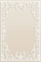 Abstract lace borders flower accents background poster template