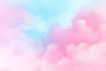 Pastel pink and blue cloudscape, dreamy sky texture.