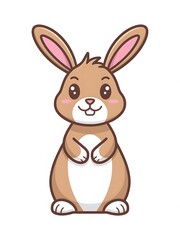 Obraz premium Adorable cartoon bunny illustration perfect for children's projects and designs