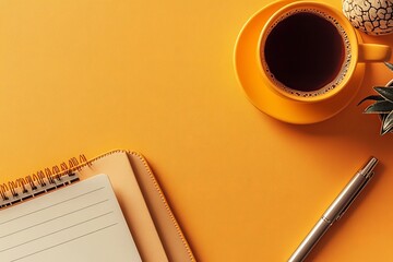 This elegant home office setup features a feminine aesthetic, complete with a keyboard, planner, beige fabric, office stationery, and glasses, all organized on a refined desk table, seen from a