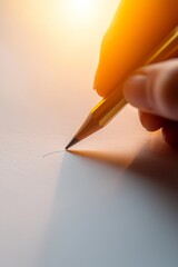 Artistic expression through writing pen on paper creative workspace close-up inspirational mood