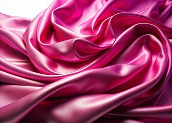Obraz premium Elegant Pink Silk Fabric Flowing Wave - Luxury Textile Background