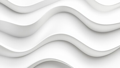 Obraz premium Seamless White Wave Texture Pattern Background, Elegant Minimalist Design, Monochromatic Colors