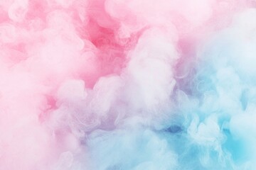 Fototapeta premium Pastel pink, blue, and white smoke clouds abstract background.