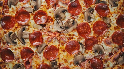 Deluxe Pizza with Pepperoni, Sausage, Mushrooms and Peppers background